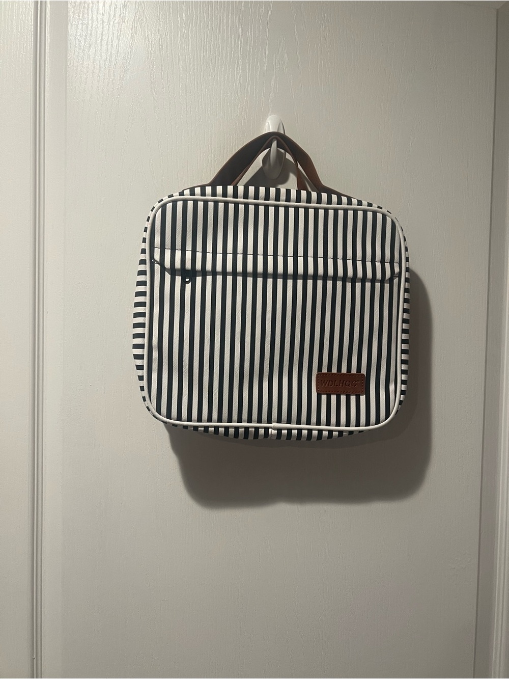 Striped Black and White Men’s Travel Organizer Bag